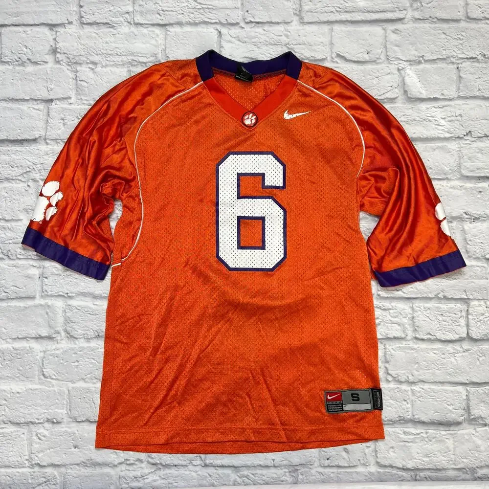 Clemson Tigers Football Jersey #6 Nike Team Adult Mens Small NCAA Orange